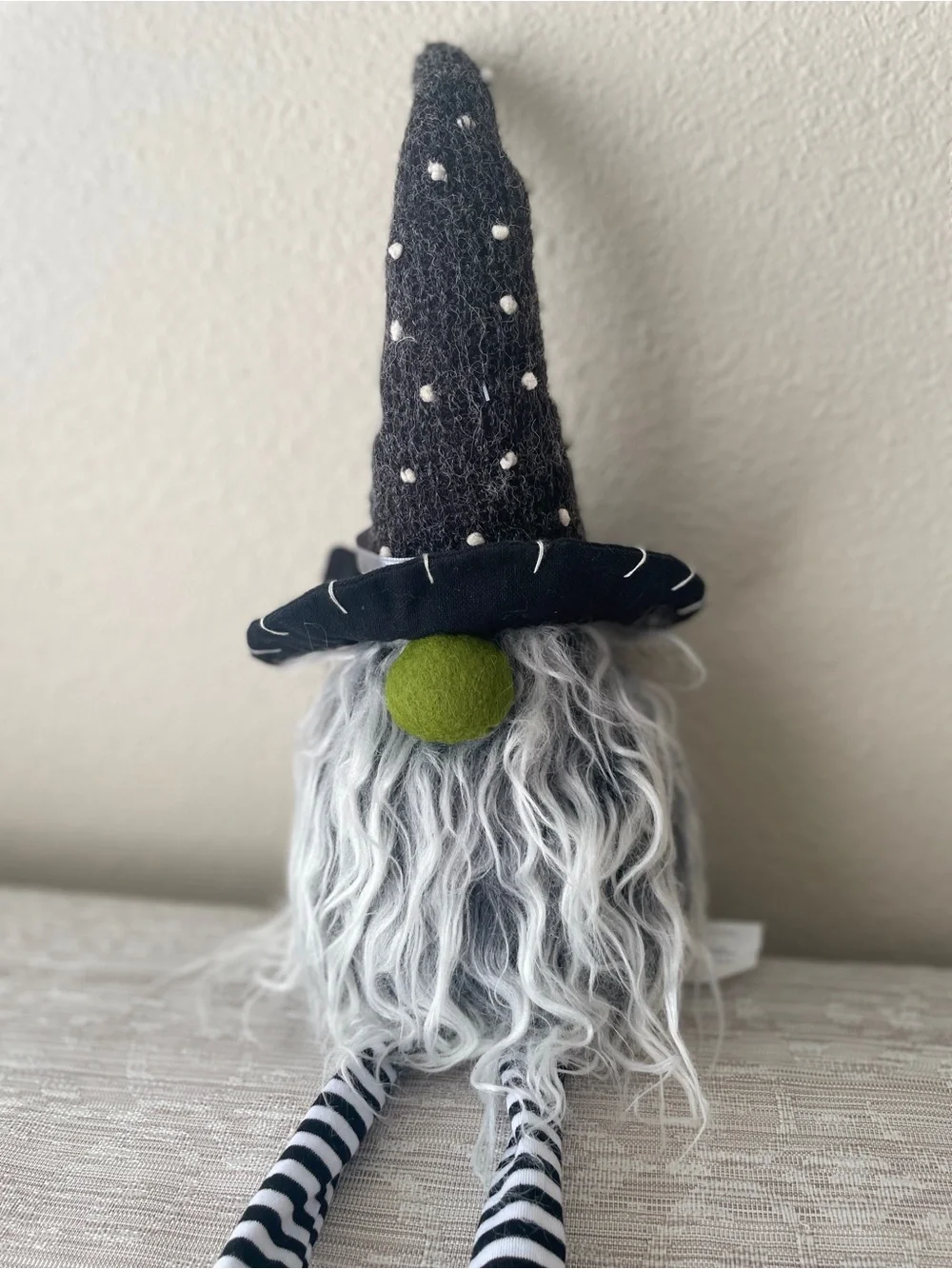 Halloween Gnome green nose 25” long